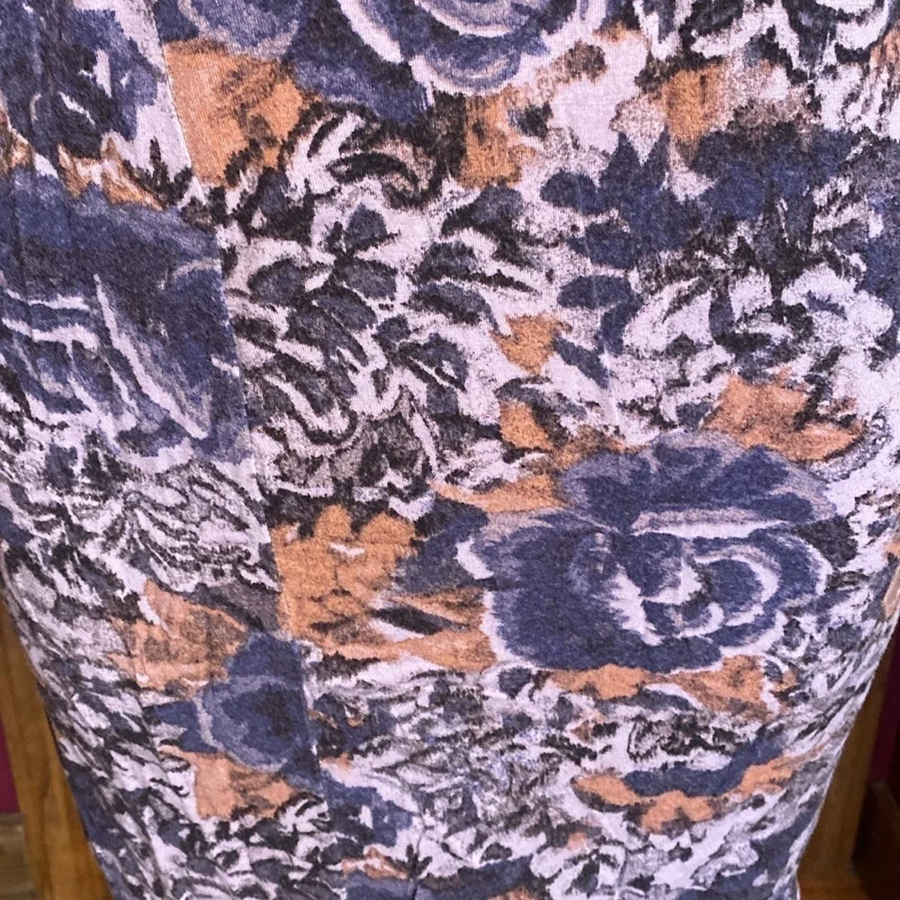 Intimately Free People Purple Lace floral jersey stretch slip night dress Sz L